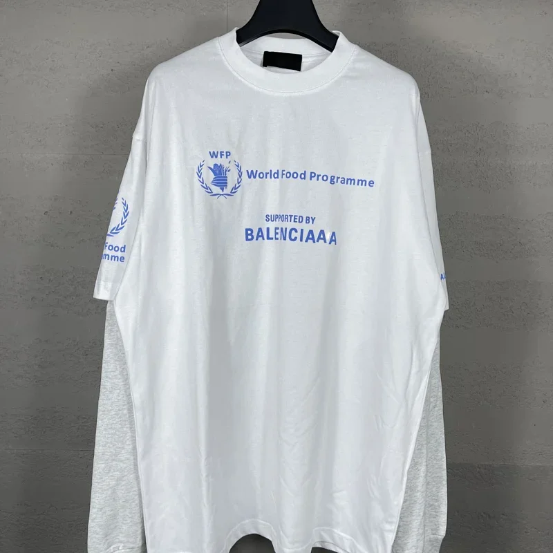 BALENCIA x World Food Programme White Layered T-Shirt