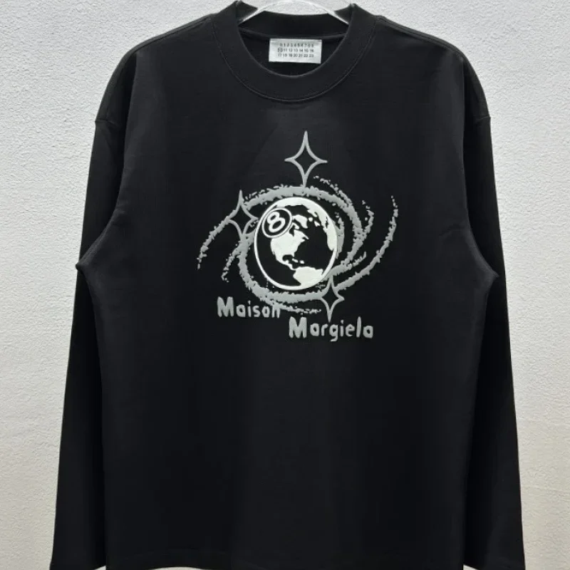 Maison Margiela Black Graphic Print Long-Sleeve T-Shirt