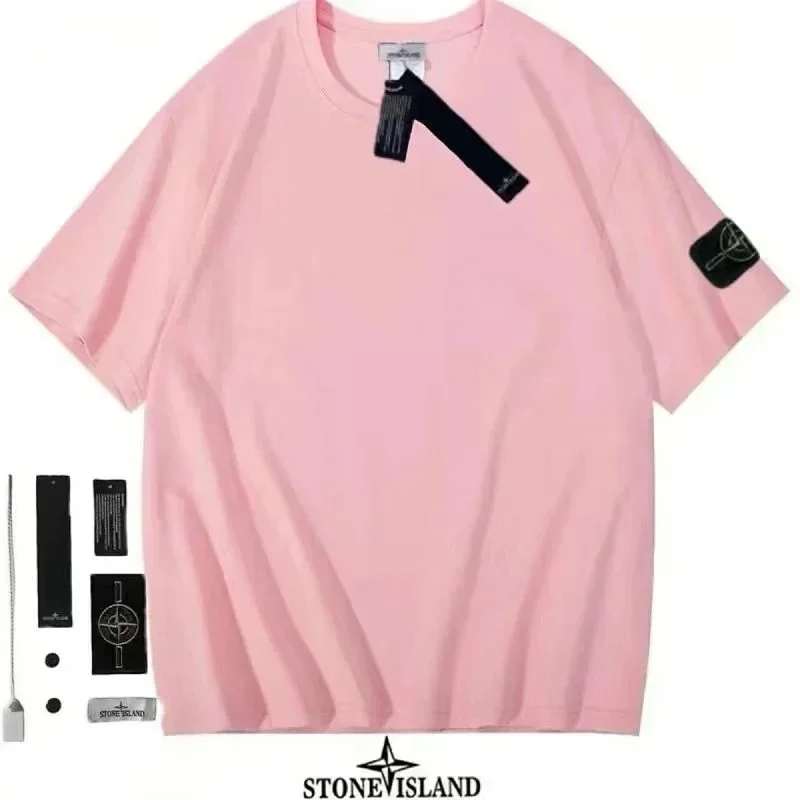 Stone Island Pink Logo T-Shirt