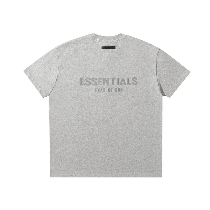 ESSENTIALS Gray T-Shirt with Back Print