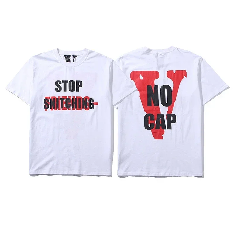 VLONE "STOP SNITCHING" Front & "NO CAP" Back T-Shirt