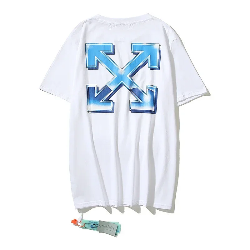OFF-WHITE T-Shirt Blue Gradient Arrow Back
