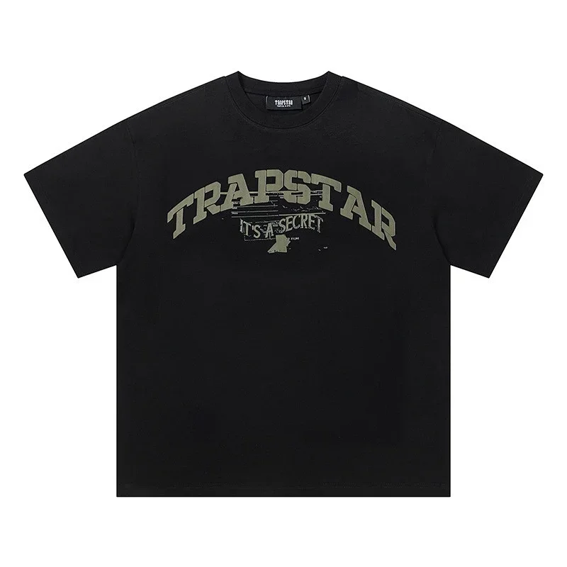 TRAPSTAR Black "TRAPSTAR" & "It's A Secret" Graphic T-Shirt