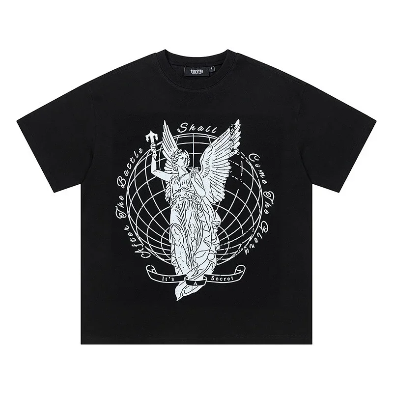 FORTHEWIN Black Angel Globe T-Shirt