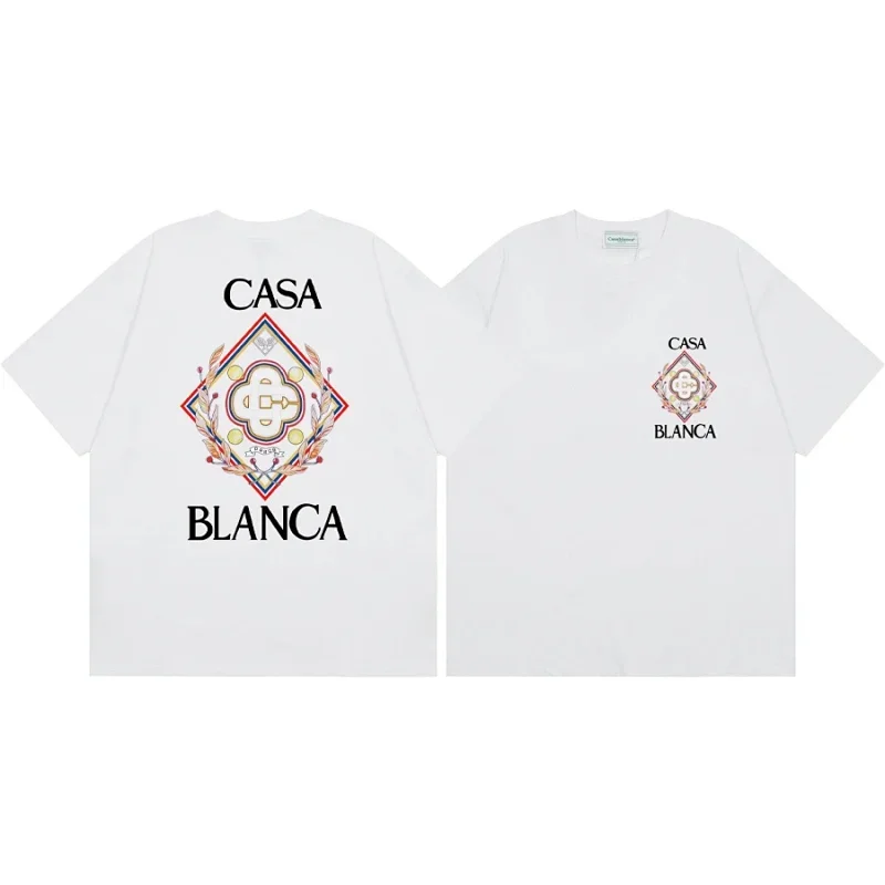 CASA BLANCA White Tee with Front & Back Logo