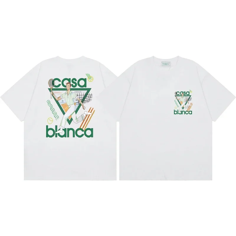 Casa Blanca White Tennis Graphic T-Shirt