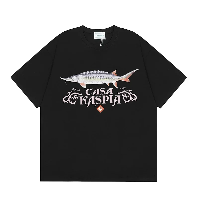 CavEmpt Black T-Shirt: Sturgeon Fish & CASA KASPIA