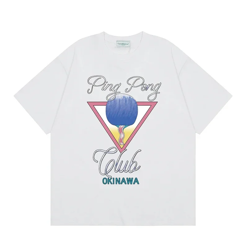 Crasherstone White Ping Pong Club OKINAWA Graphic T-Shirt
