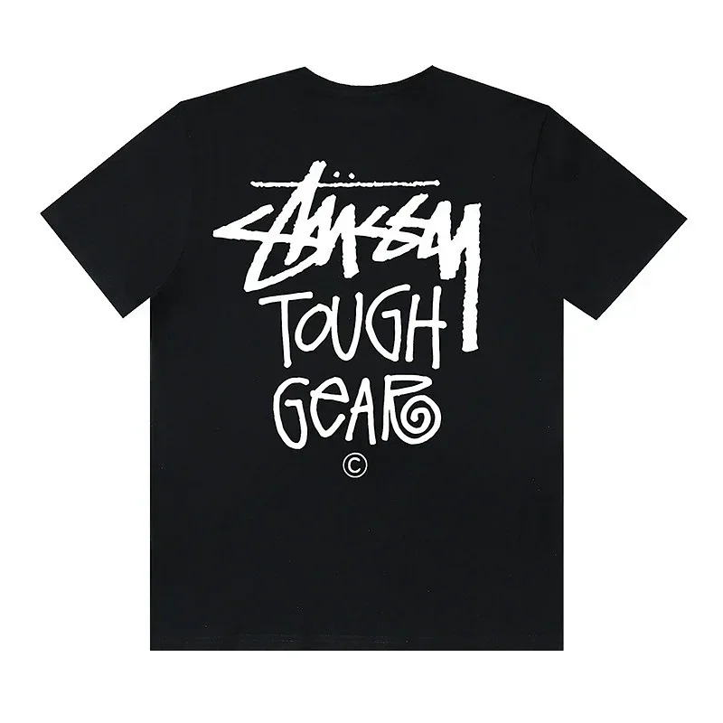 Stussy Black T-Shirt Tough Gear Print