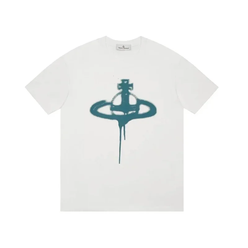 Vivienne Westwood Teal Saturn Logo T-Shirt