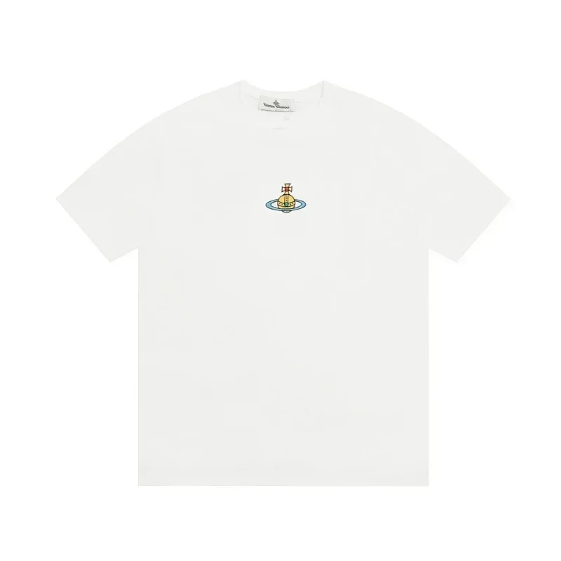 Vivienne Westwood White Orb Logo Embroidery T-Shirt