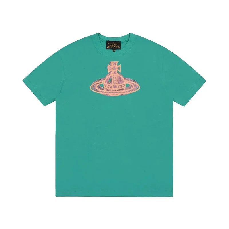 Vivienne Westwood Teal Saturn Logo T-Shirt