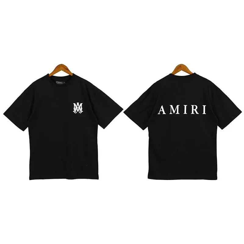 AMIRI Black T-Shirt with M Logo & Back Text