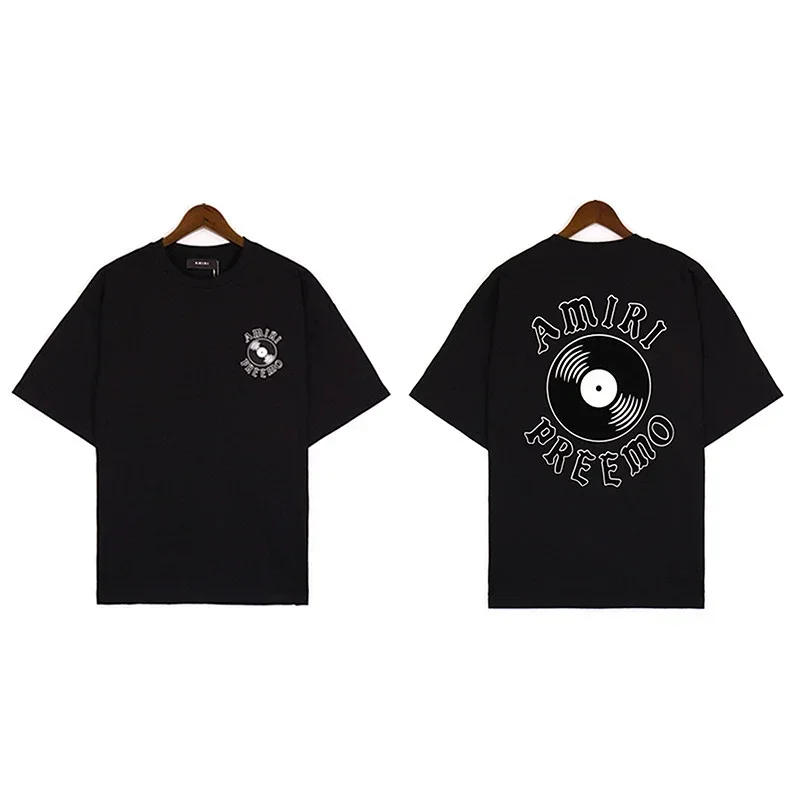 AMIRI Black Front Small Vinyl Logo Back Large "AMIRI PREEMO" T-Shirt