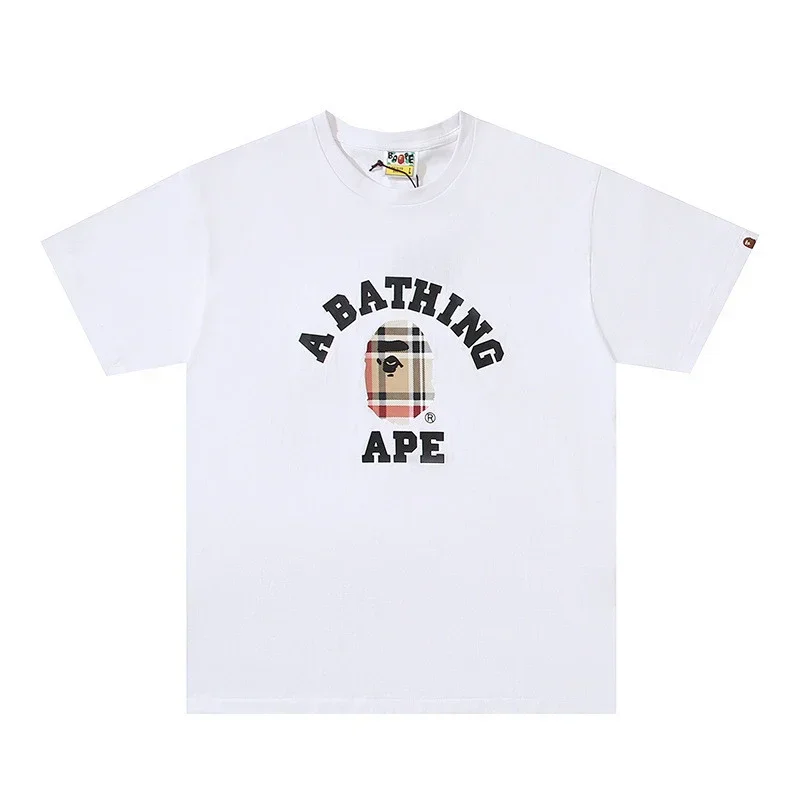 A BATHING APE Checkered Ape Head Logo T-Shirt