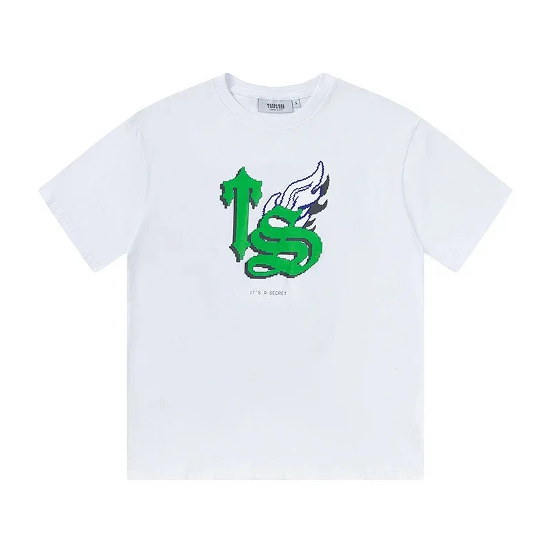 TURNSOLE White T-Shirt with Green TS Logo