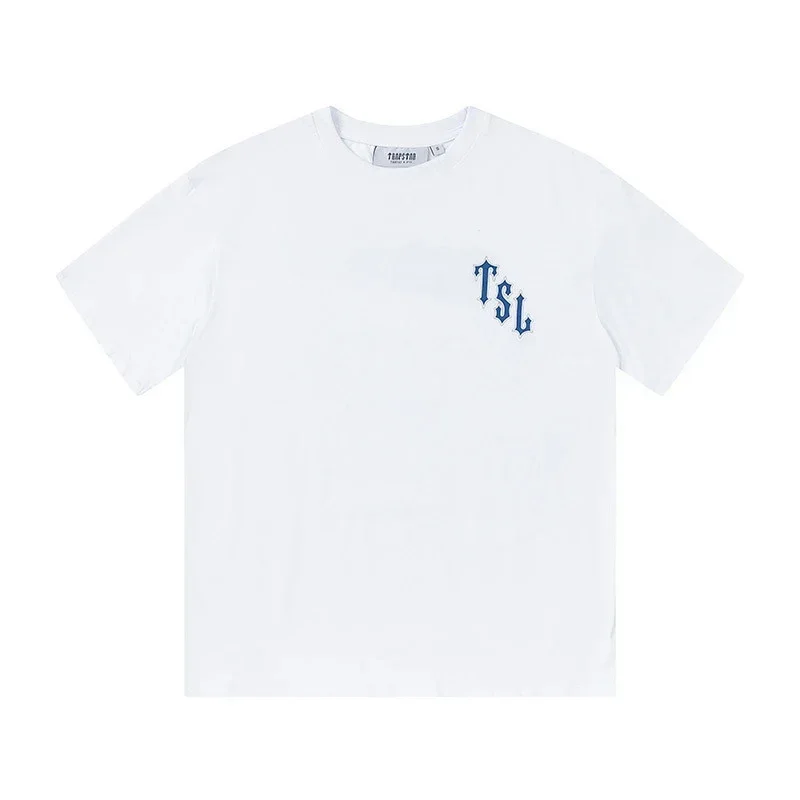 TALISHKO White T-Shirt with Blue TSL Embroidery