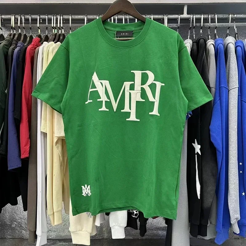 AMIRI Green Artistic Logo Print T-Shirt