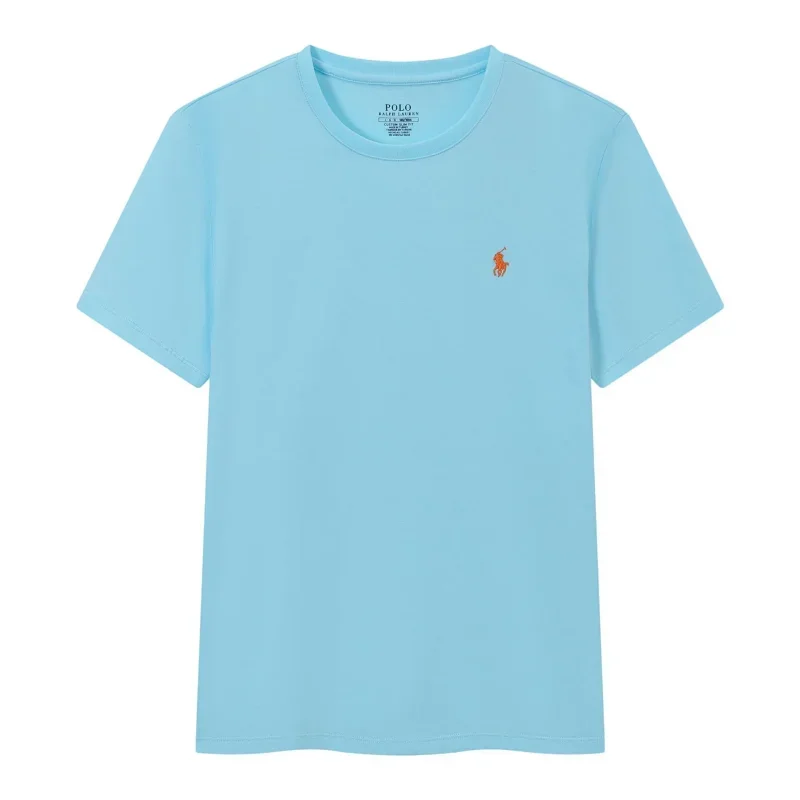 POLO Light Blue T-Shirt with Orange Logo