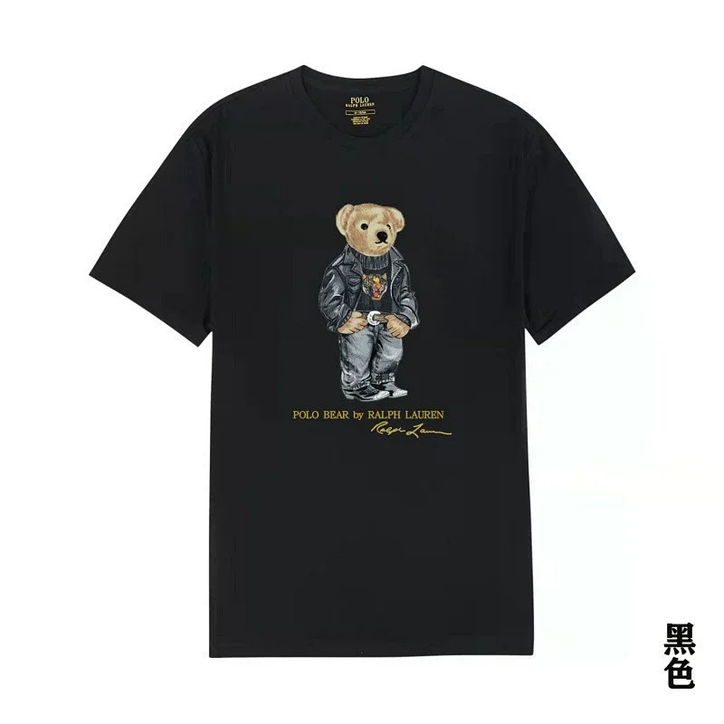 RALPH LAUREN Black Polo Bear Graphic T-Shirts