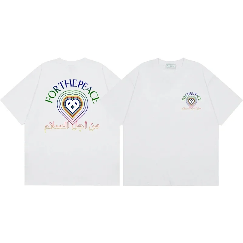 ForThePeace T-Shirt with Rainbow Heart & Arabic Print
