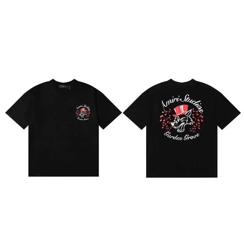 Amiri Wolf Head Red Hat T-Shirt