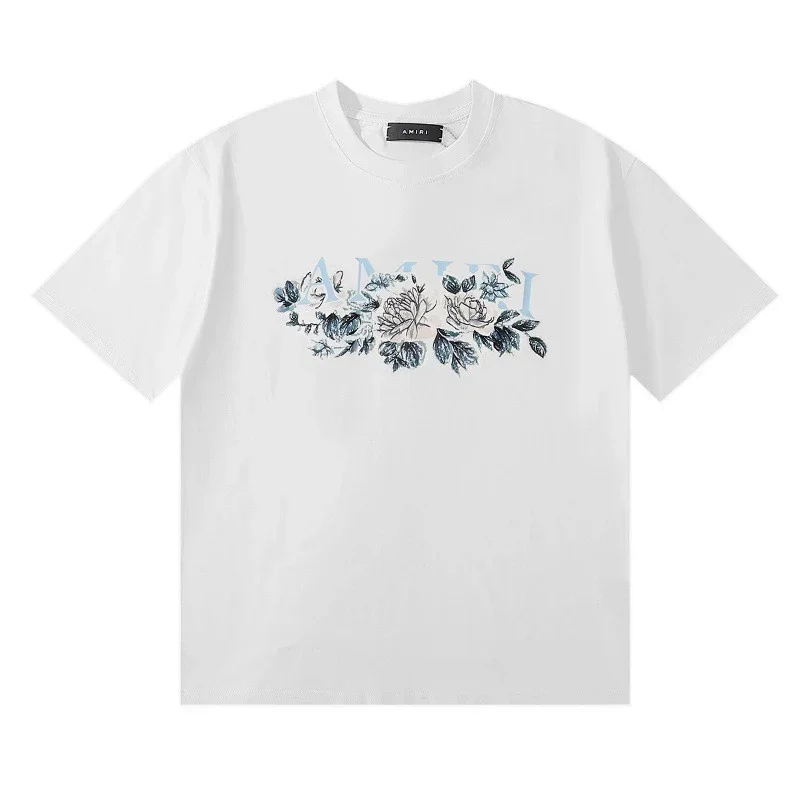 AMIRI Floral Logo White T-Shirt