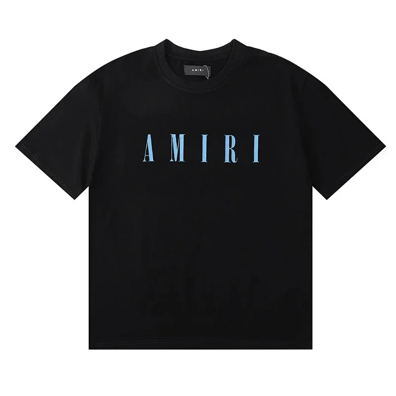 AMIRI Black Blue AMIRI Logo T-Shirt