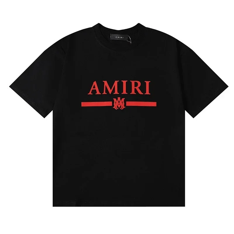 AMIRI Black T-Shirt with Red Logo