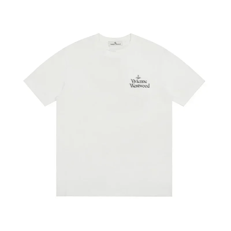 Vivienne Westwood White Embroidered Logo Chest T-Shirt