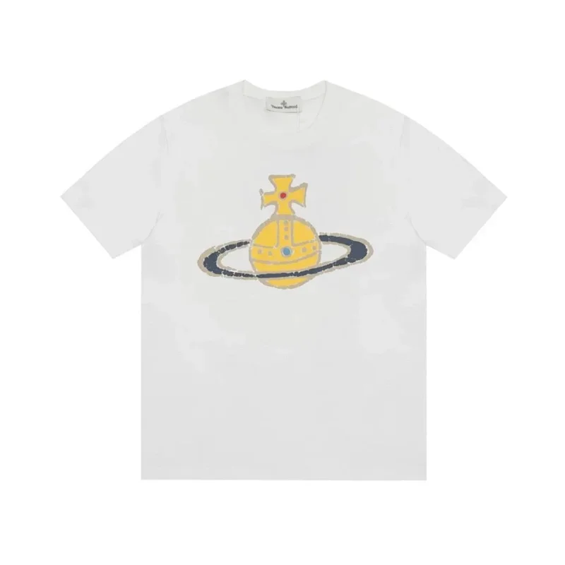 Vivienne Westwood White Saturn Logo T-Shirt