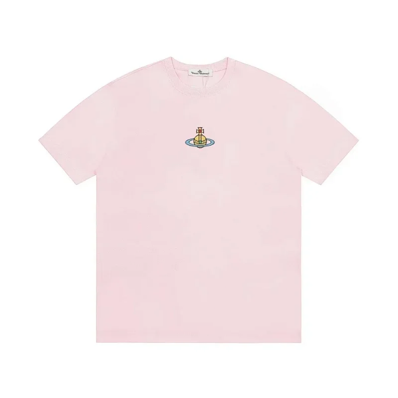 Vivienne Westwood Pink Saturn Embroidered T-Shirt