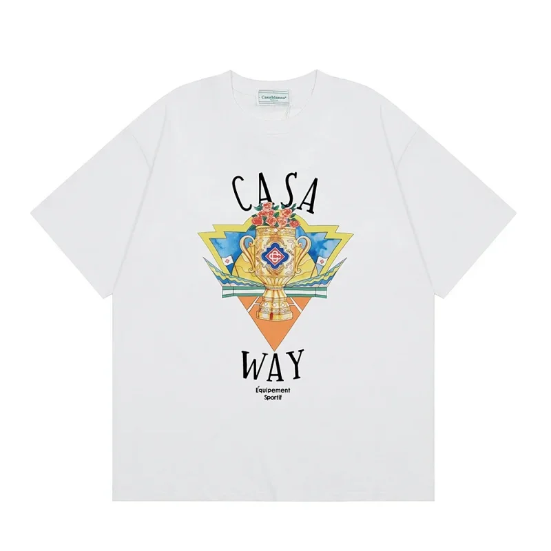 Casablanca White CASA WAY Trophy Floral Graphic T-Shirt