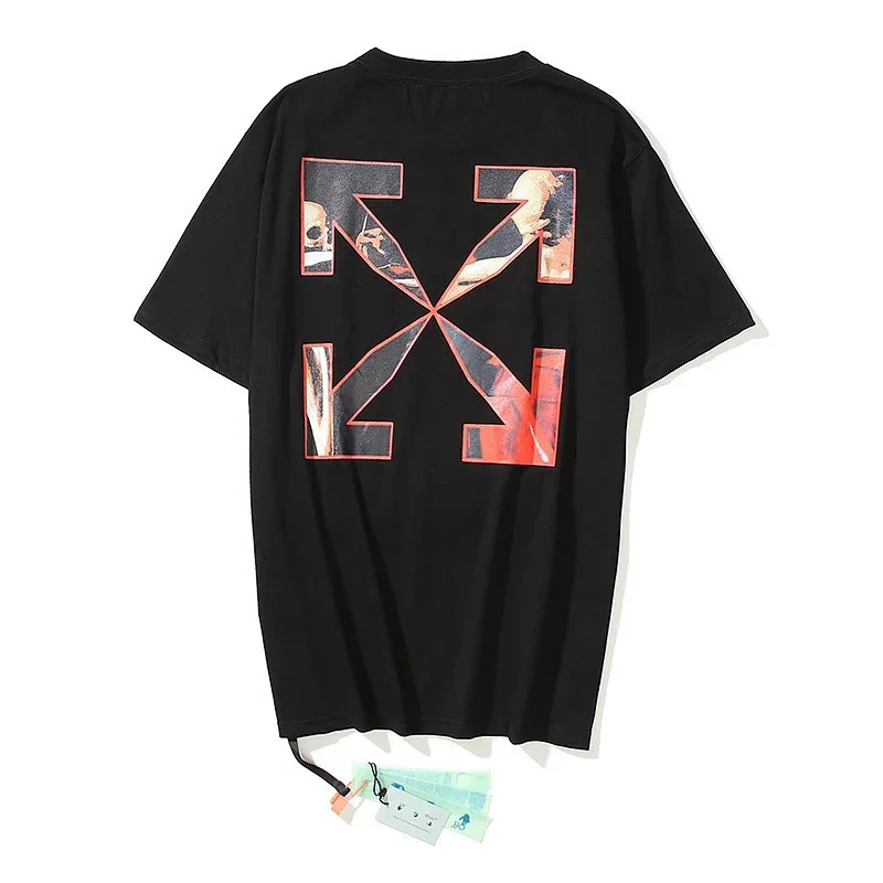 OFF-WHITE Black T-Shirt with Back Arrow Graphic