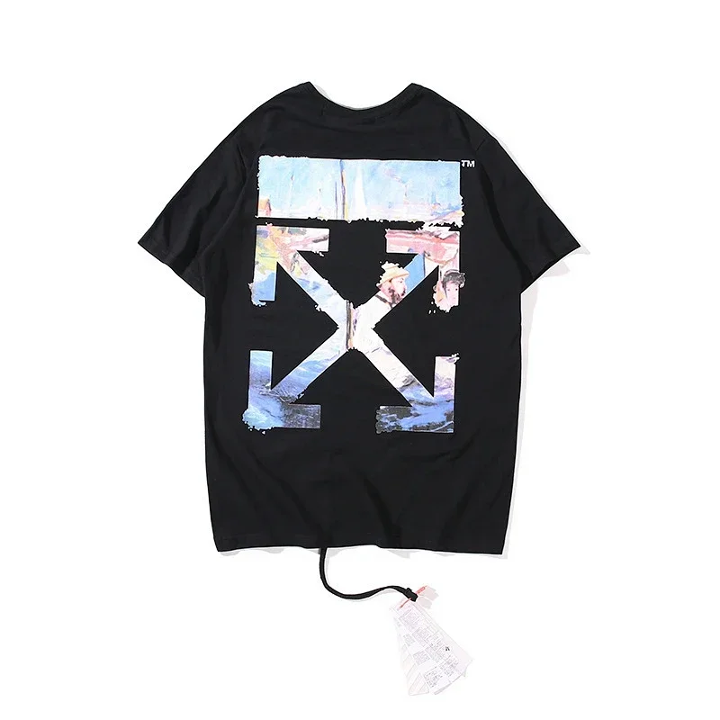 OFF-WHITE Art Oil Painting Arrow Print T-Shirt