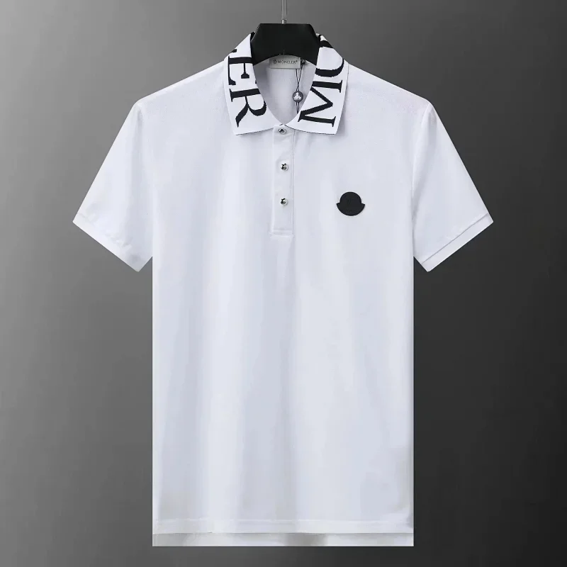 Moncler White Polo T-Shirt with Logo