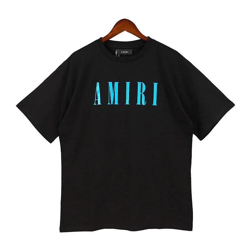 AMIRI Black Blue AMIRI Logo T-Shirt