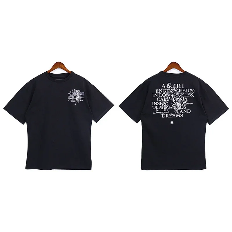 AMIRI Black T-Shirt with Front & Back Graphics
