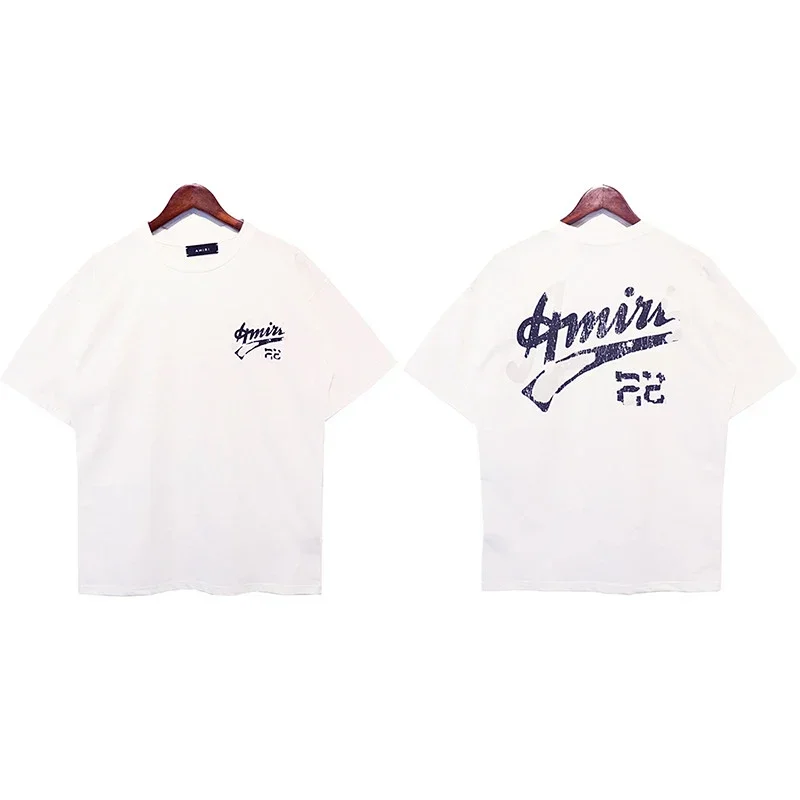 Amiri White Front Back Amiri Number Print T-Shirt