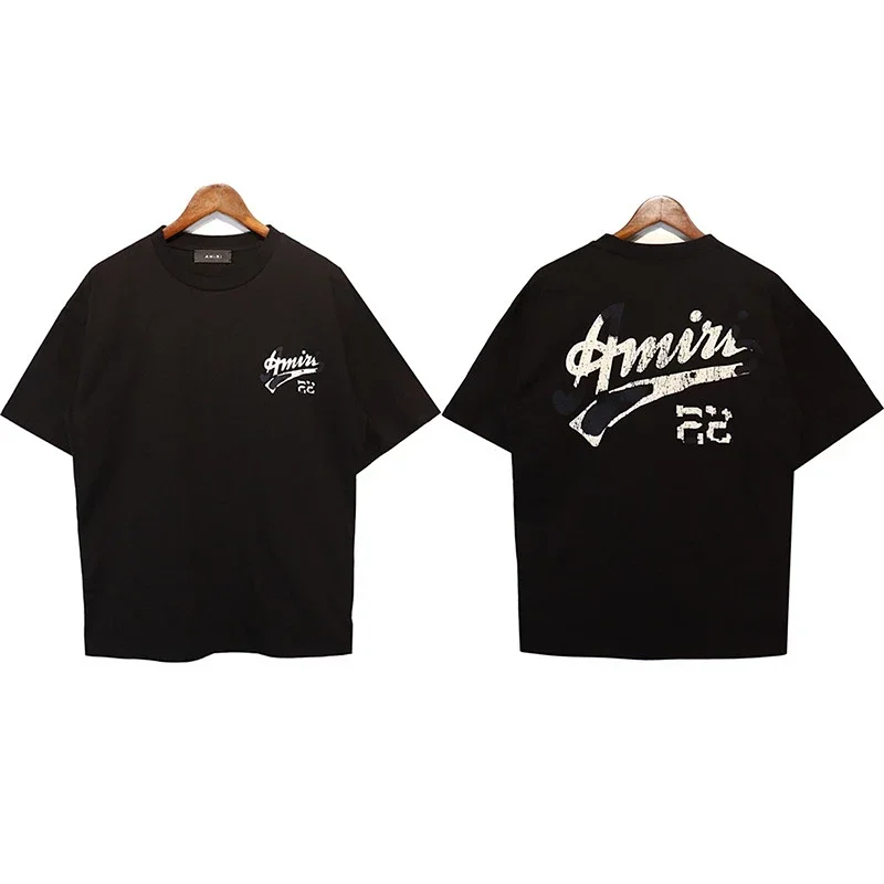 Amiri Black T-Shirt with Front & Back Logo