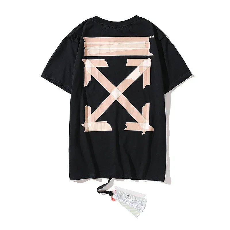 OFF-WHITE Black T-Shirt with Back Arrow Graphic