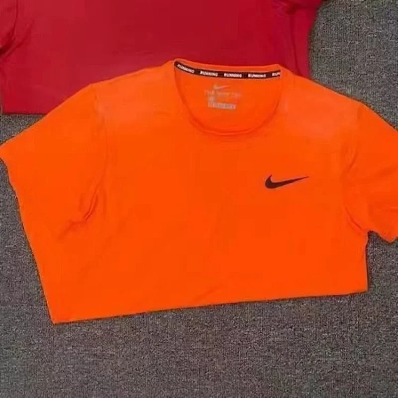 Nike Orange Cropped Running Tee