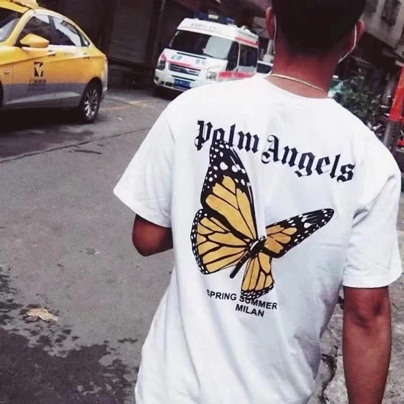 Palm Angels White Butterfly Tee