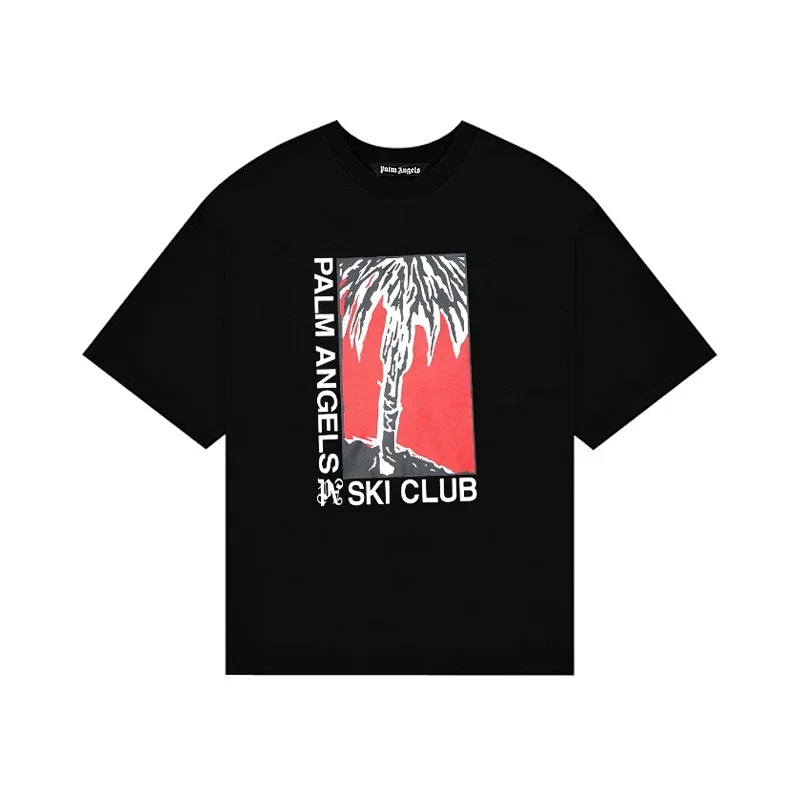 Palm Angels Ski Club & Palm Tree Graphic T-Shirt